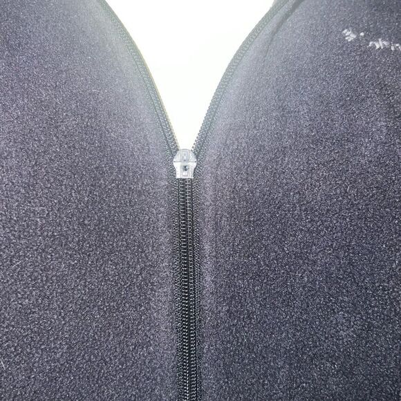 Columbia Black Full Zipped Fleece Jacket Women's Large GUC - Picture 7 of 8